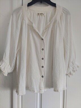 We The Free Beige Cotton Top